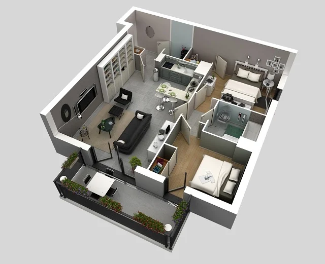 Desain rumah minimalis 2 kamar